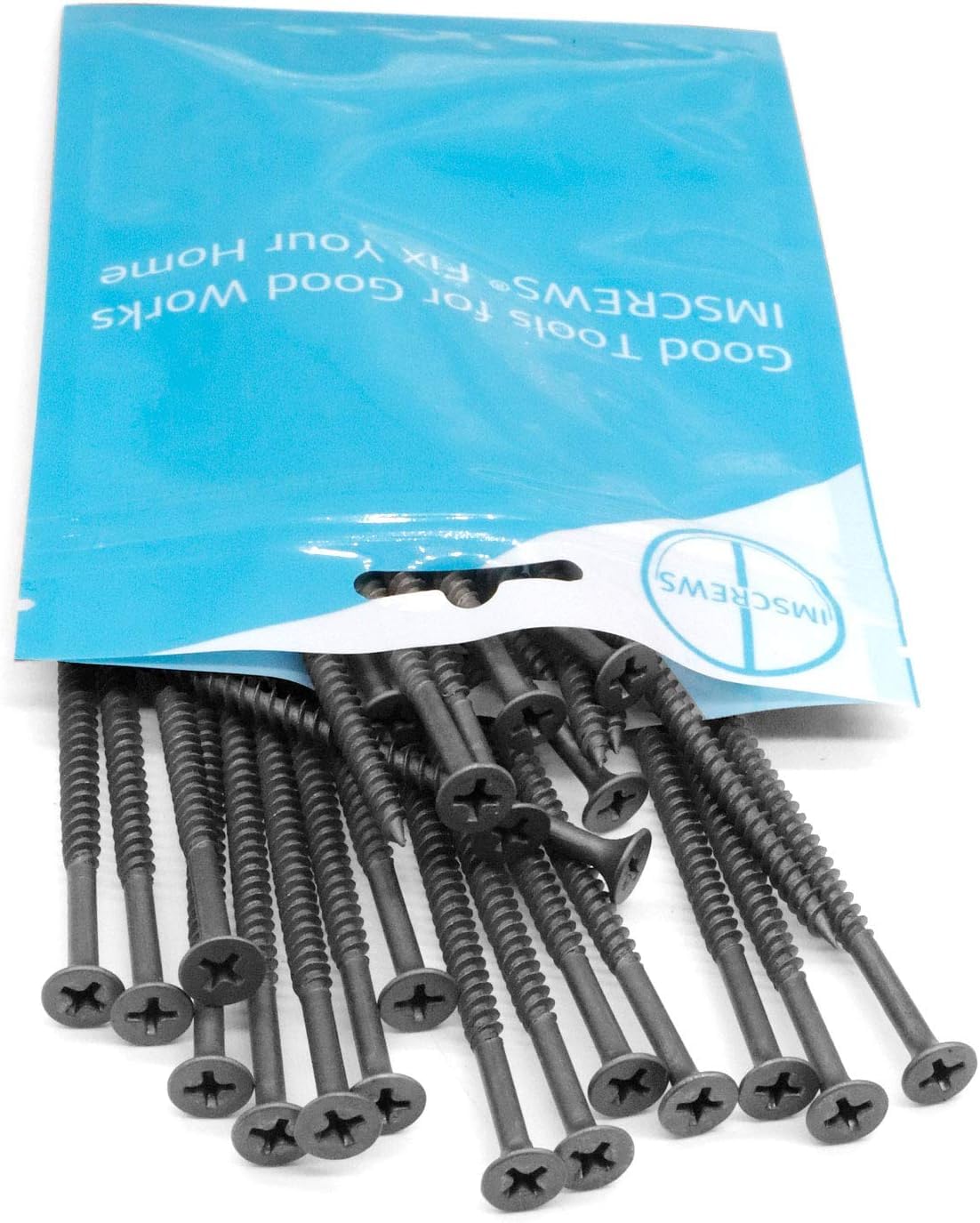 IMScrews 25pcs #8 x 2-3/4" Flat Head Phillips Drywall Screws Fine Thread Sharp Point Wood Screw, Carbon Steel 1022A, Black Phosphate - image 6