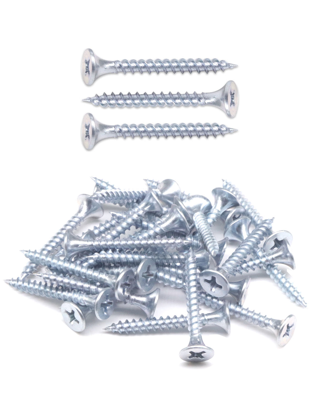 IMScrews 200шт #6 x 1-3/8" Шурупы для гипсокартона с плоской головкой Phillips с тонкой резьбой и острым концом Шуруп по дереву, углеродистая сталь 1022A, оцинкованный