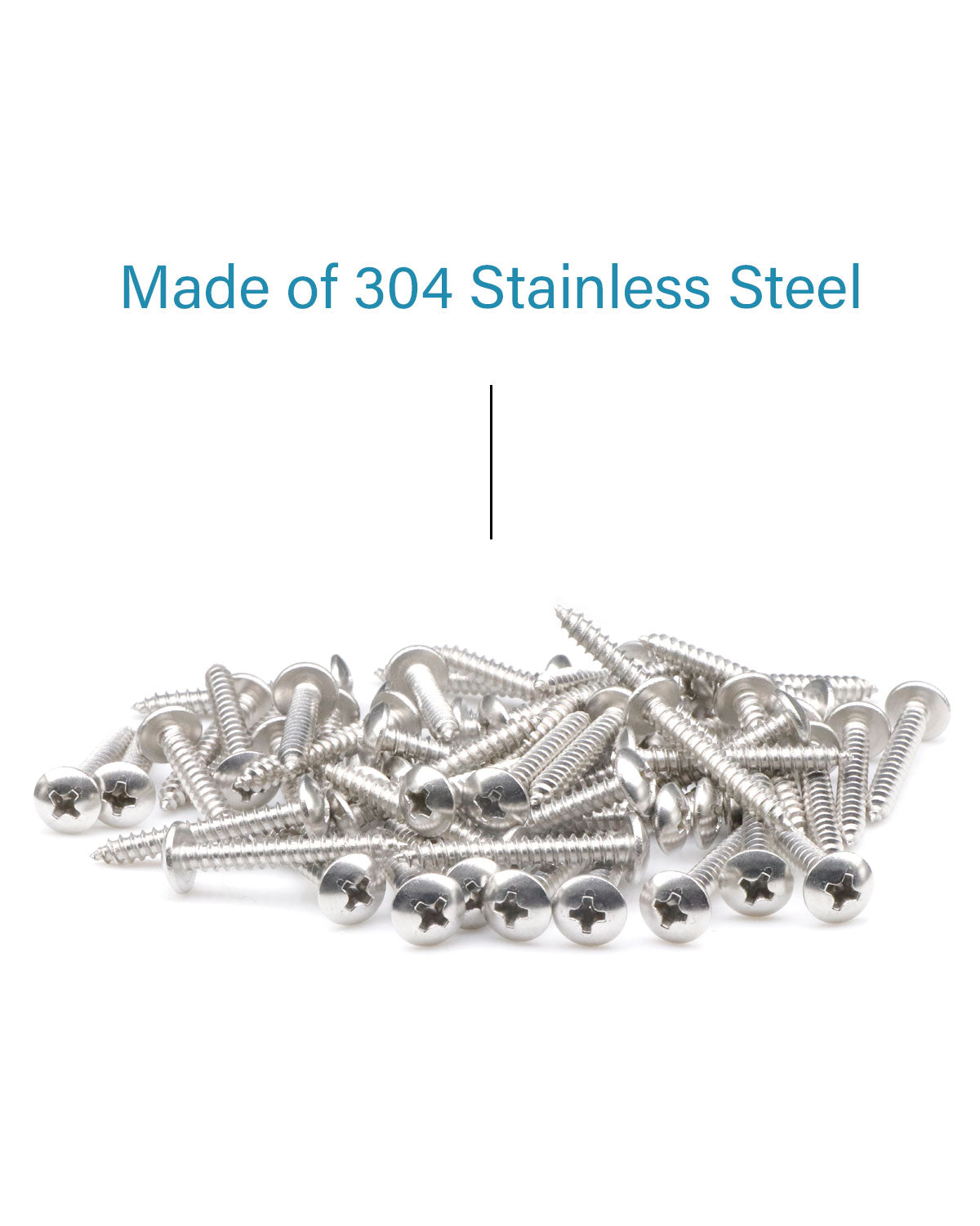 IMScrews #6 x 1 "(25 мм) 200 шт., нержавеющая сталь 304 Phillips с ферменной головкой, саморезы для листового металла, ассортиментный набор