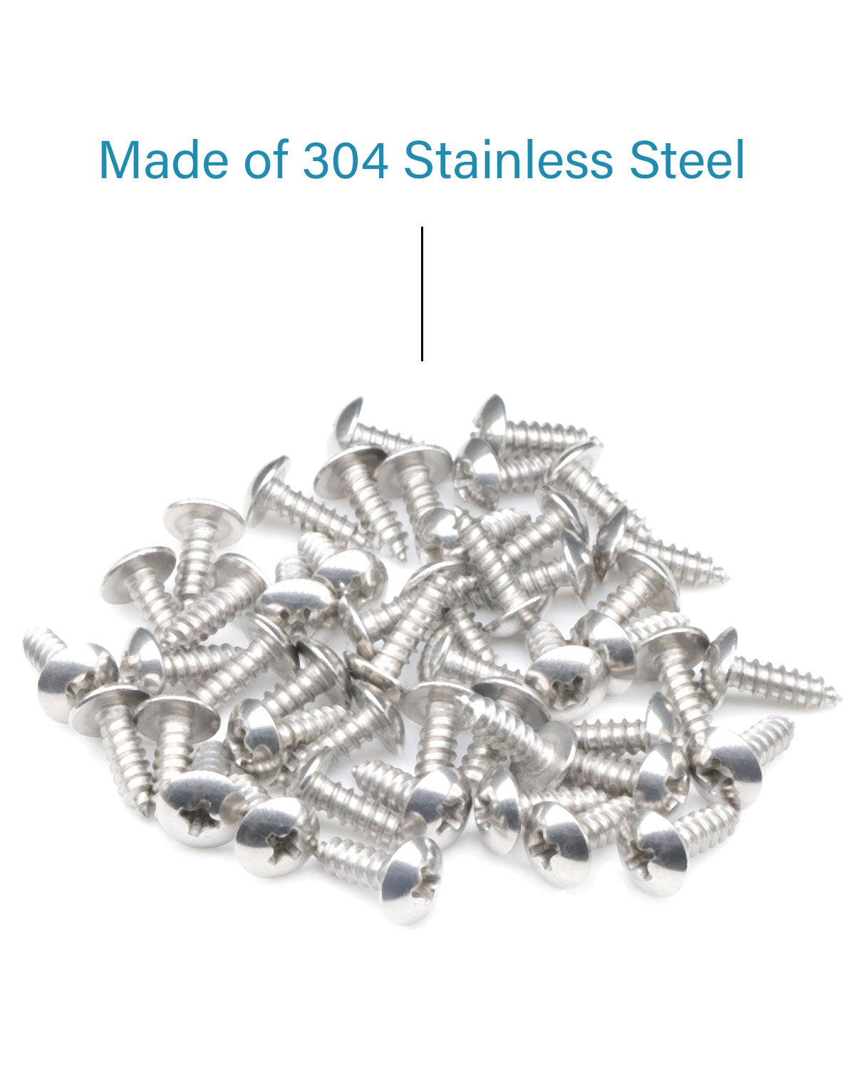 IMScrews 200 шт. # 8 x 1/2 дюйма (13 мм) шурупы с крестообразной головкой для дерева, сверхмощные шурупы из нержавеющей стали 18/8 (304)