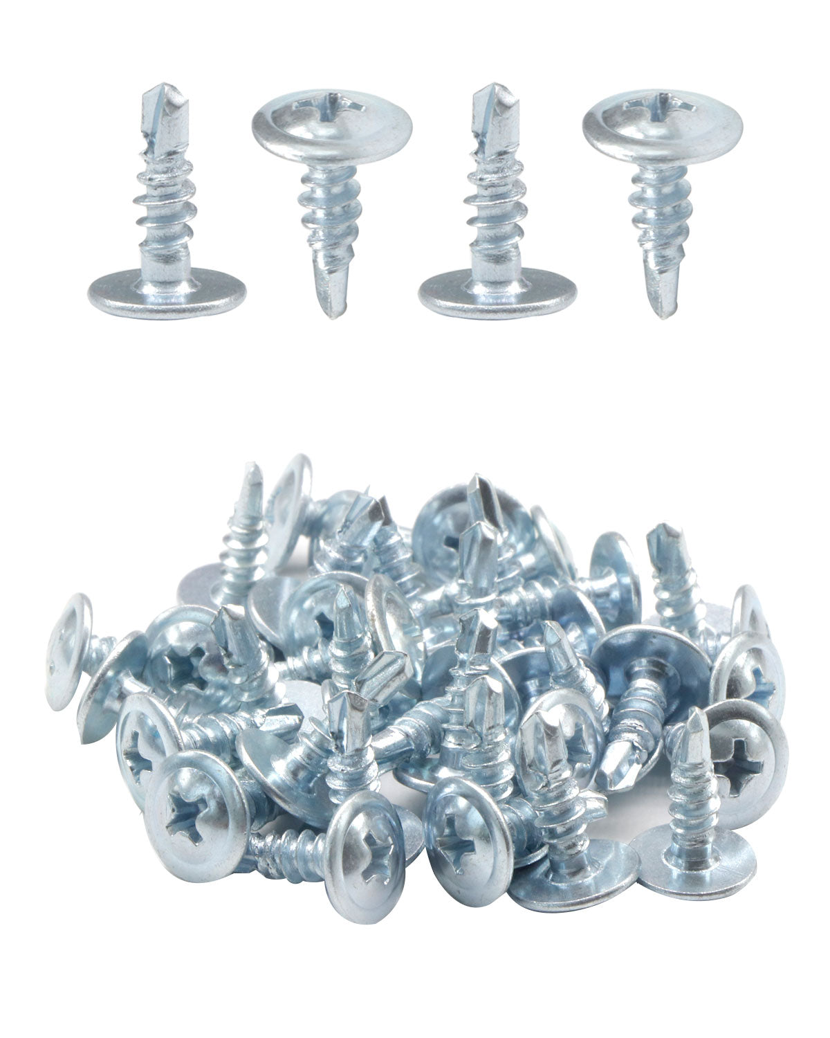 IMScrews 50 шт. #7 x 1/2 дюйма Самосверлящие винты с ферменной головкой Стандартная резьба Работа по дереву МДФ Цинк