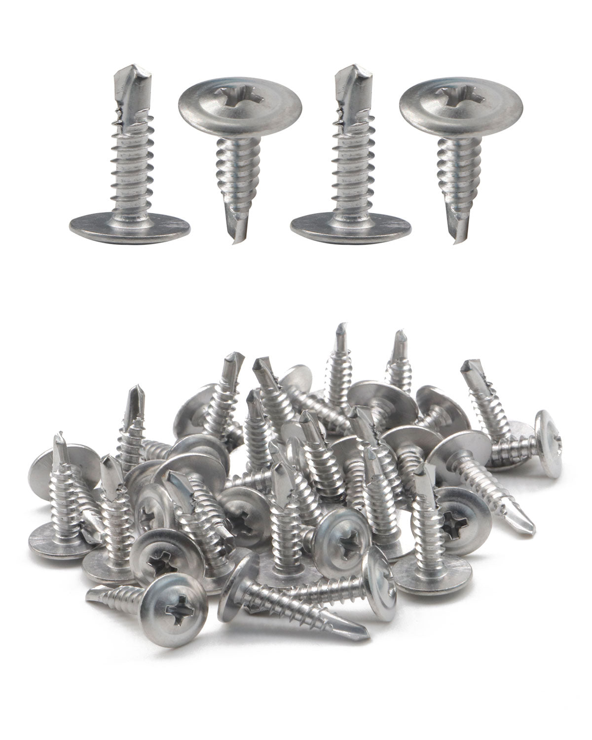 IMScrews 100pcs #8 x 1/2" Self Drilling Truss Head Screws Standard Thread Wood Work MDF 410 Stainless Steel