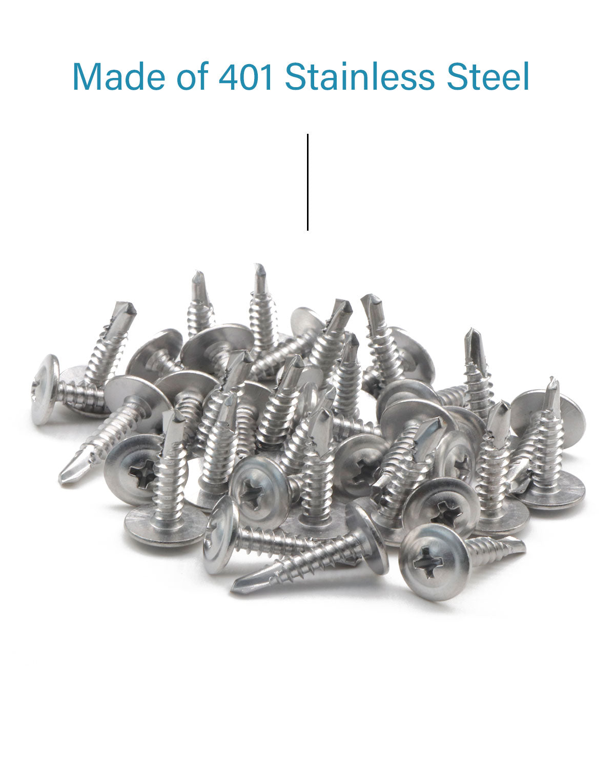 IMScrews 100pcs #8 x 1/2" Self Drilling Truss Head Screws Standard Thread Wood Work MDF 410 Stainless Steel