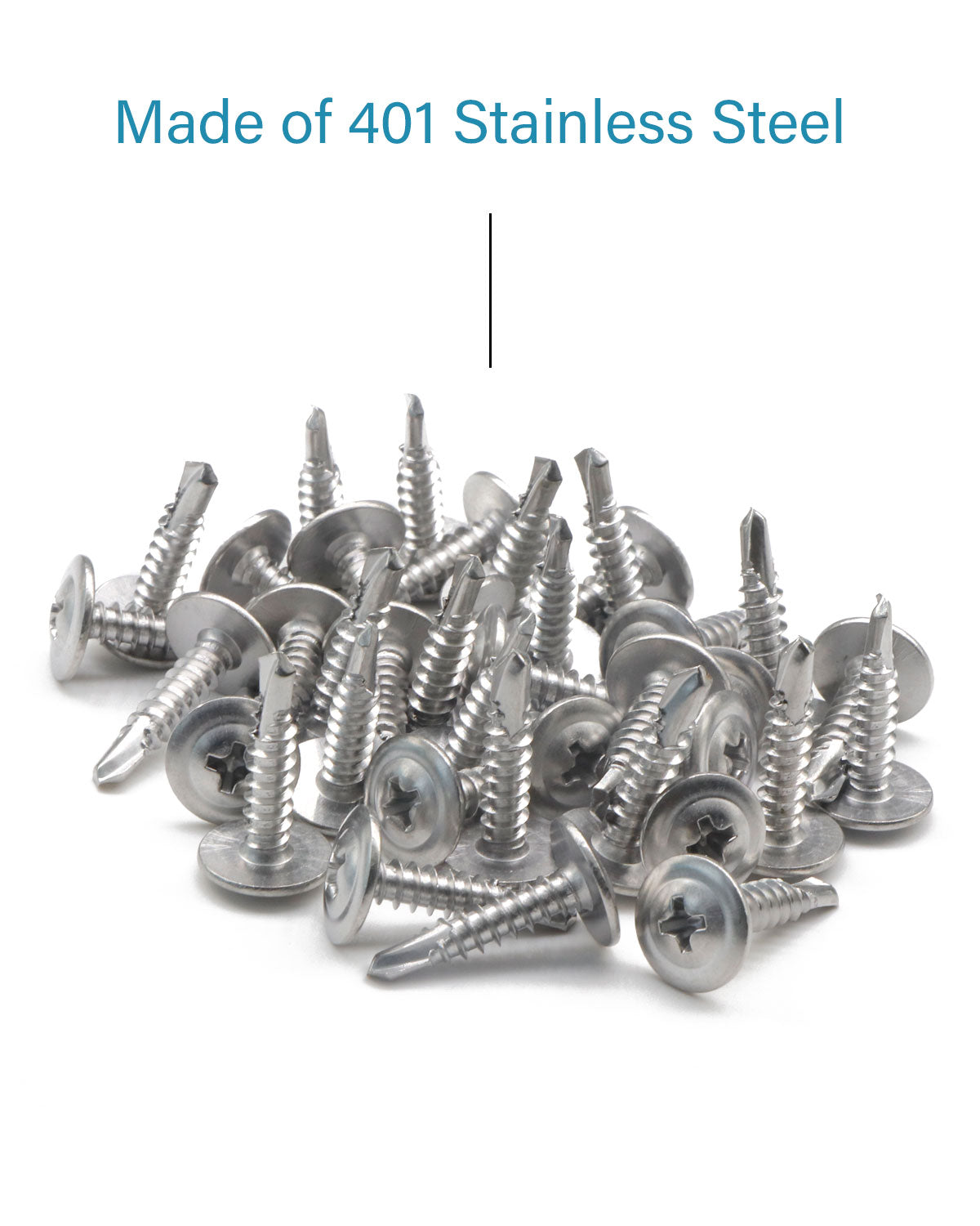IMScrews 200pcs #8 x 3/4" Self Drilling Truss Head Screws Standard Thread Wood Work MDF 410 Stainless Steel