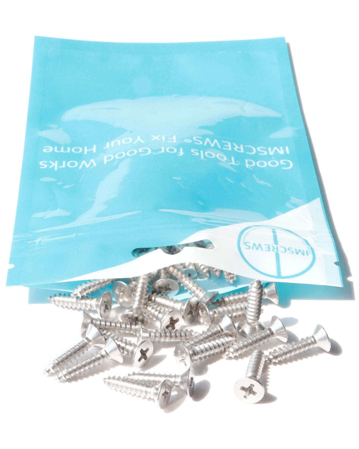 IMScrews 50pcs #8 x 5/8" (16mm) Stainless Flat Head Phillips Wood Screws 18-8 (304) Stainless Steel Countersunk Self Tapping Screws