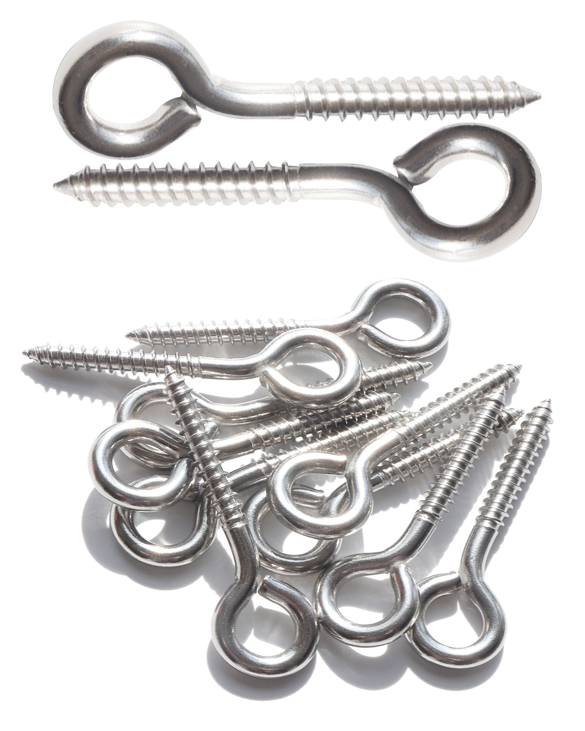 IMScrews 10pcs M6 x 3-1/4 Inch Screw Eyes Small Eyelet Screws Lag Eyebolt 18-8(304) Stainless Steel Heavy Duty Hook