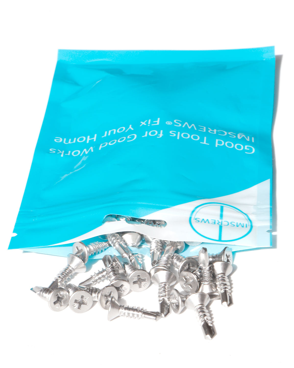 IMScrews 50 шт. # 10 x 3/4 дюйма, самосверлящие винты Phillips с плоской головкой из нержавеющей стали, винты из нержавеющей стали 410 с полной резьбой для листового металла Tek, винты по дереву и металлу