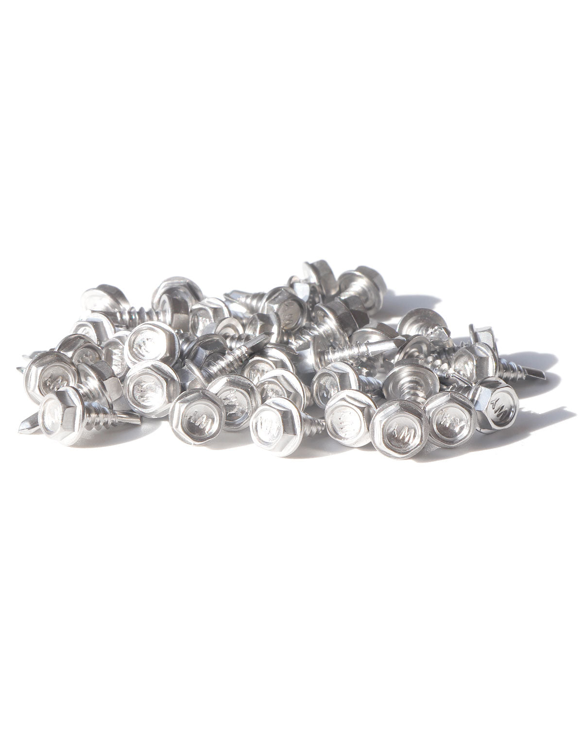 IMScrews 100 шт. # 10 x 1/2 дюйма, самосверлящие винты с шестигранной головкой и шайбой из нержавеющей стали, винты из нержавеющей стали 410 с полной резьбой для листового металла Tek