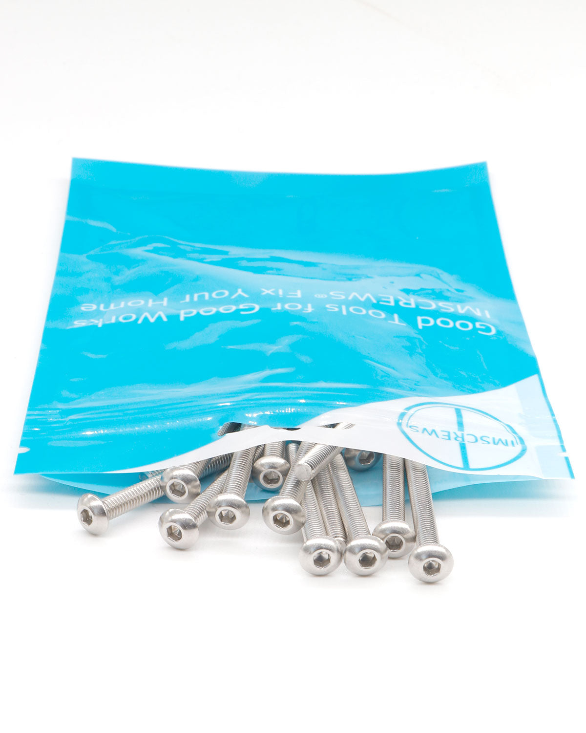 M4 x 2" Button Head Socket Cap Bolts Screws (25pcs) 18-8 Stainless Steel 304 Allen Hex Drive Fully Thread Machine Screw ISO7380 | by IMSCREWS