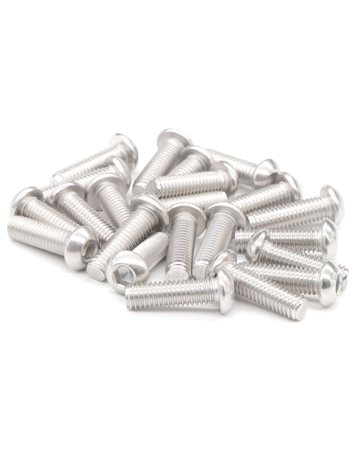 M8 x 1" Button Head Socket Cap Bolts Screws (10pcs) 18-8 Stainless Steel 304 Allen Hex Drive Fully Thread Machine Screw ISO7380 | by IMSCREWS