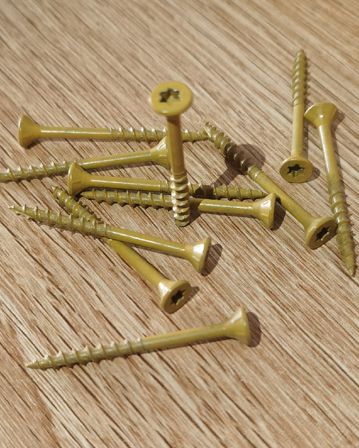 Deck Screws, Exterior Wood Screws #10 x 3-1/2 Inch 50 Pcs, Carbon Steel Star Drive and Coarse Threads, Anti-Corrosion, Tan Coated Screws for Decks, Fences and Other Outdoor Use | by IMSCREWS