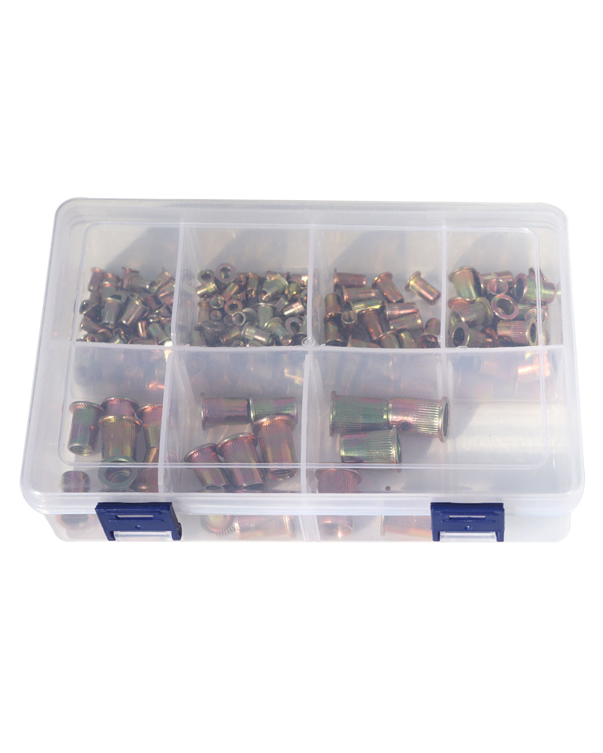 Заклепки-гайки, 200 шт., метрические M3 M4 M5 M6 M8 M10 M12, углеродистая сталь, набор заклепок с плоской головкой, набор гаек с резьбовыми вставками | автор: IMSCREWS