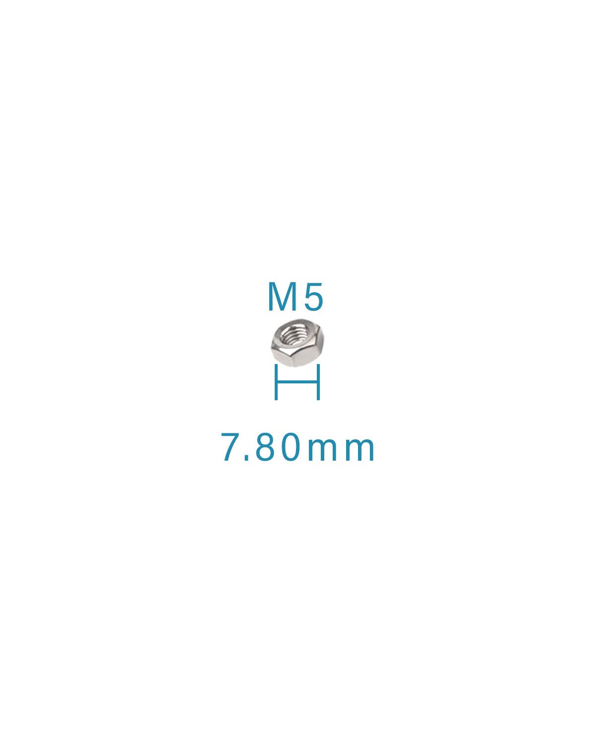 M5-0.8 Hex Nuts - IMScrews 304 Stainless Steel Hex Nuts - Durable, Rust-Resistant Fasteners for Home Repair and Professional Projects Pack of 50 - image 3