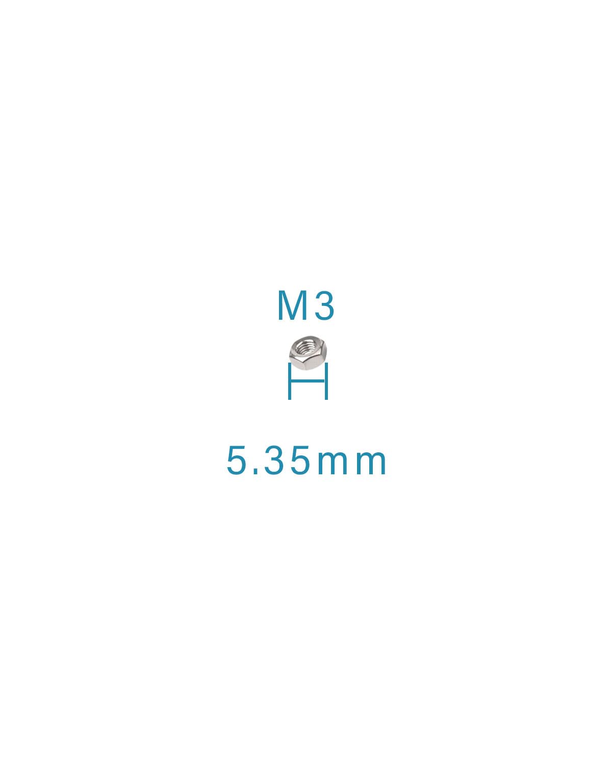 M3-0.5 Hex Nuts - IMScrews 304 Stainless Steel Hex Nuts - Durable, Rust-Resistant Fasteners for Home Repair and Professional Projects Pack of 100 - image 3
