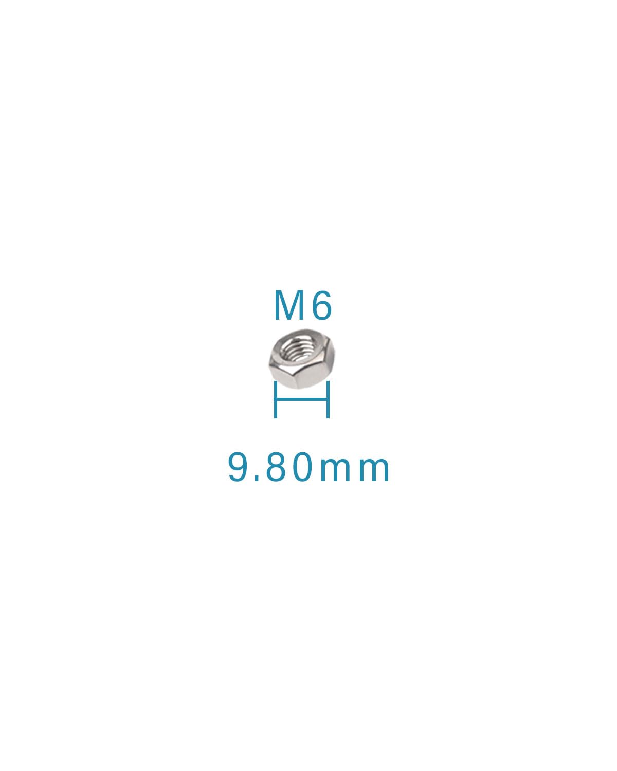 IMSCREWS M6-1.0 Hex Nuts 50 Pcs, 304 Stainless Steel DIN 934 Coarse Thread Metric Fasteners, Rust Resistant for Machinery Maintenance and Assembly - image 3
