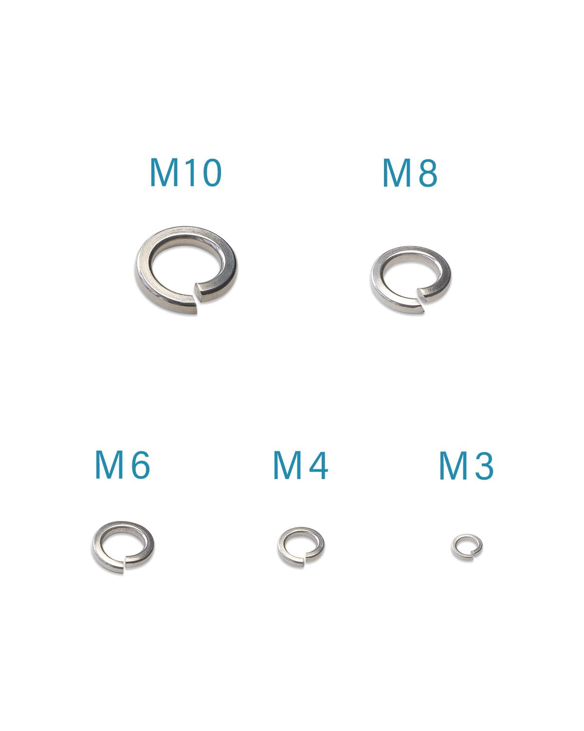 IMSCREWS M3 Spring Lock Washers 200 Pcs, 304 Stainless Steel GB93 Metric Split Washers, OD 5.0mm ID 3.2mm, Burr-Free Fasteners for Electronics Assembly - image 4