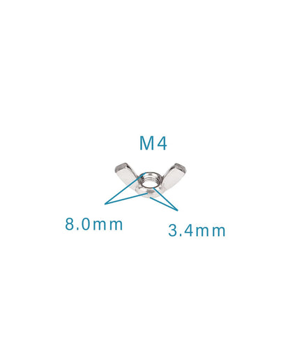 M4-0.7 Wing Nuts - IMScrews 304 Stainless Steel Wing Nuts - Durable Hardware for Home Maintenance and Professional Engineering Pack of 25 - image 3