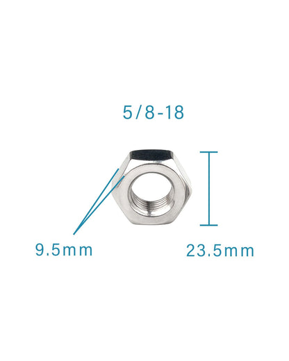 5/8-18 Hex Nuts - IMScrews 304 Stainless Steel Hex Nuts - Corrosion-Resistant Fasteners for Diverse Projects Pack of 5 - image 3