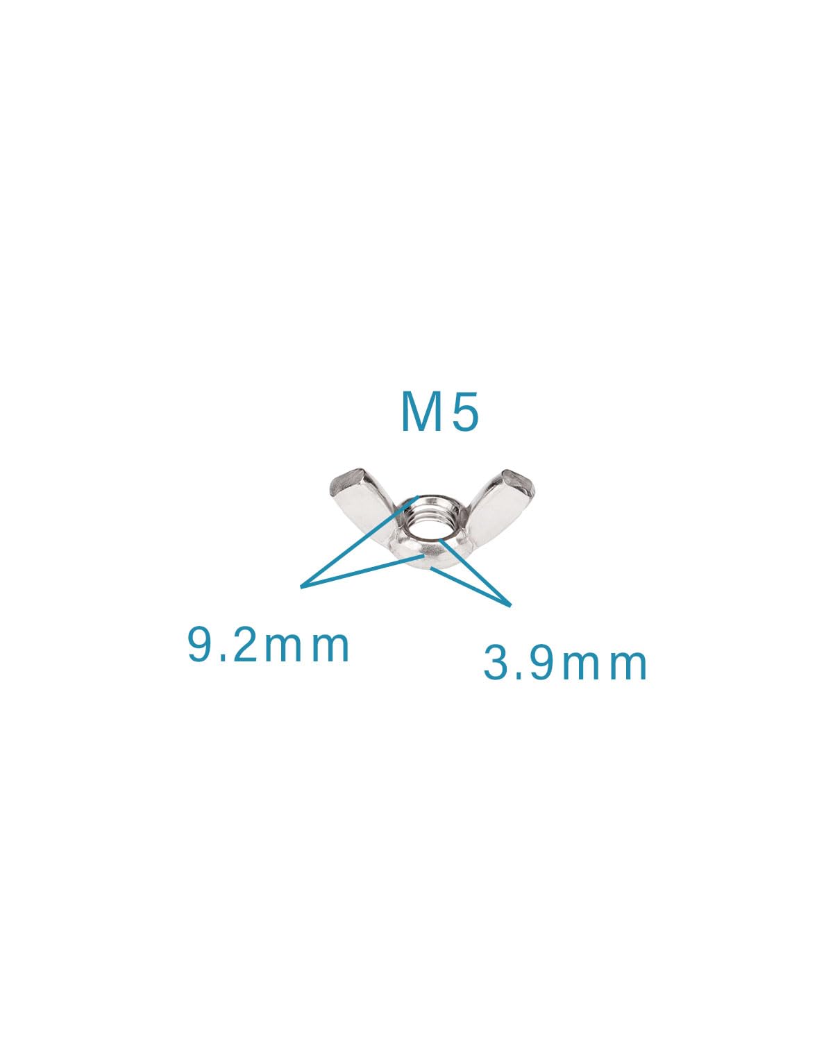 M5-0.8 Wing Nuts - IMScrews 304 Stainless Steel Wing Nuts - Durable Hardware for Home Maintenance and Professional Engineering Pack of 25 - image 3