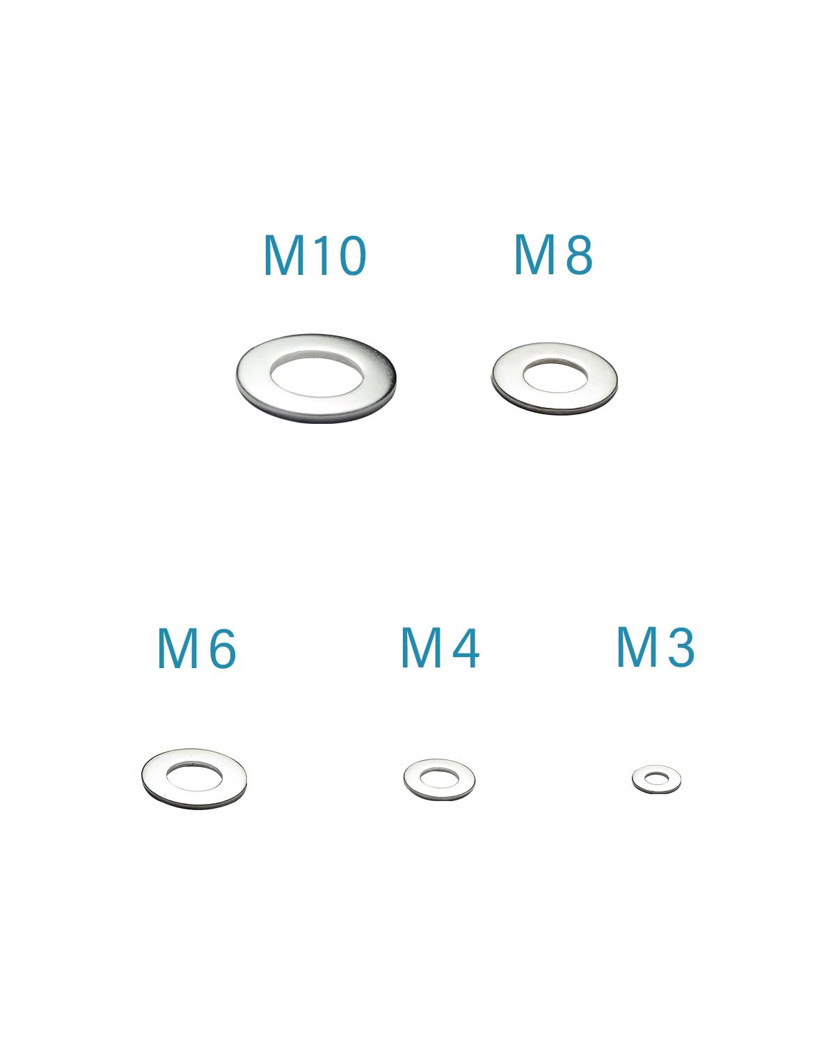 IMScrews M6 304 Stainless Steel Flat Washers for Bolts and Screws - Pack of 100 - Durable Hardware Essentials - image 7