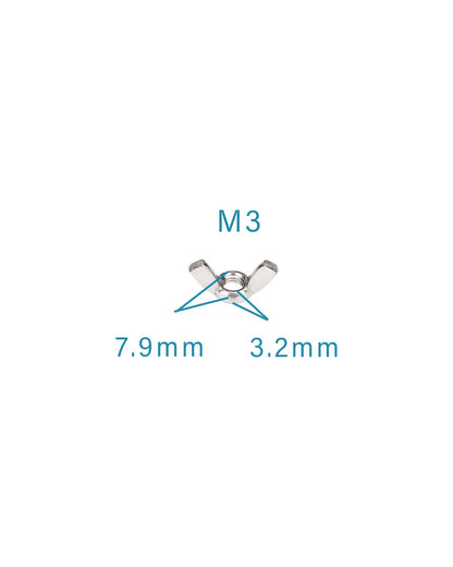 M3-0.5 Wing Nuts - IMScrews 304 Stainless Steel Wing Nuts - Durable Hardware for Home Maintenance and Professional Engineering Pack of 25 - image 3