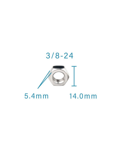 3/8-24 Hex Nuts - IMScrews 304 Stainless Steel Hex Nuts - Corrosion-Resistant Fasteners for Diverse Projects Pack of 10 - image 3