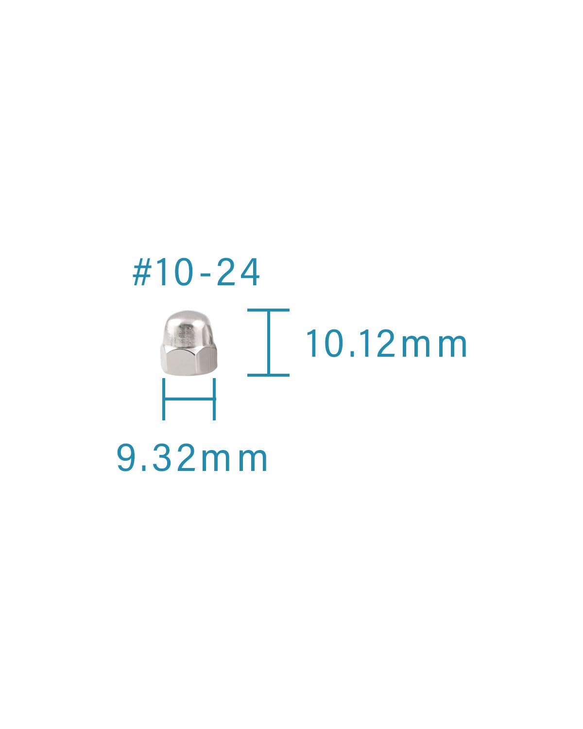 #10-24 Acorn Nuts - IMScrews 304 Stainless Steel Acorn Nuts - Durable, Rust-Resistant Fasteners for Various Applications Pack of 25 - image 3
