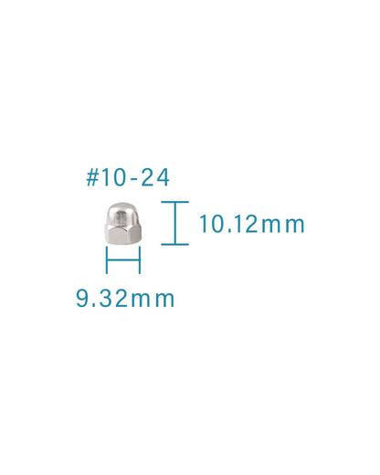 #10-24 Acorn Nuts - IMScrews 304 Stainless Steel Acorn Nuts - Durable, Rust-Resistant Fasteners for Various Applications Pack of 50 - image 3