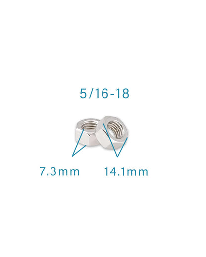 5/16-18 Hex Nuts - IMScrews Premium 304 Stainless Steel Hex Nuts - Versatile Fasteners for Household and Professional Projects Pack of 10 - image 3