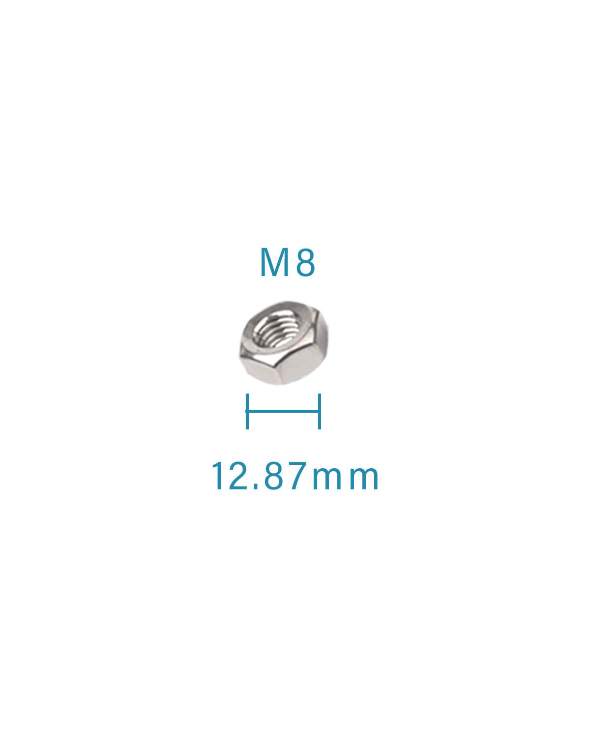 M8-1.25 Hex Nuts - IMScrews 304 Stainless Steel Hex Nuts - Durable, Rust-Resistant Fasteners for Home Repair and Professional Projects Pack of 10 - image 3