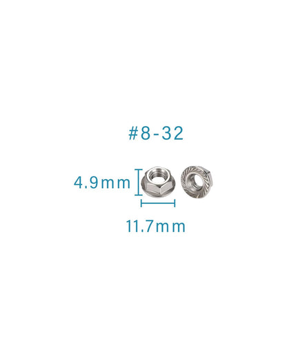 #8-32 Flange Nuts - IMScrews 304 Stainless Steel Flange Nuts - Resilient Fasteners for Home Maintenance and Professional Projects Pack of 50 - image 3