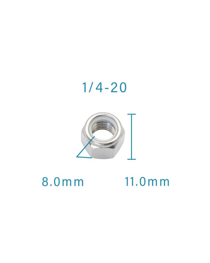 1/4-20 Locknuts - IMScrews 304 Stainless Steel Hardware Locknuts - Durable and Rust-Resistant Fasteners for Home Repairs and Professional Projects Pack of 50 - image 3