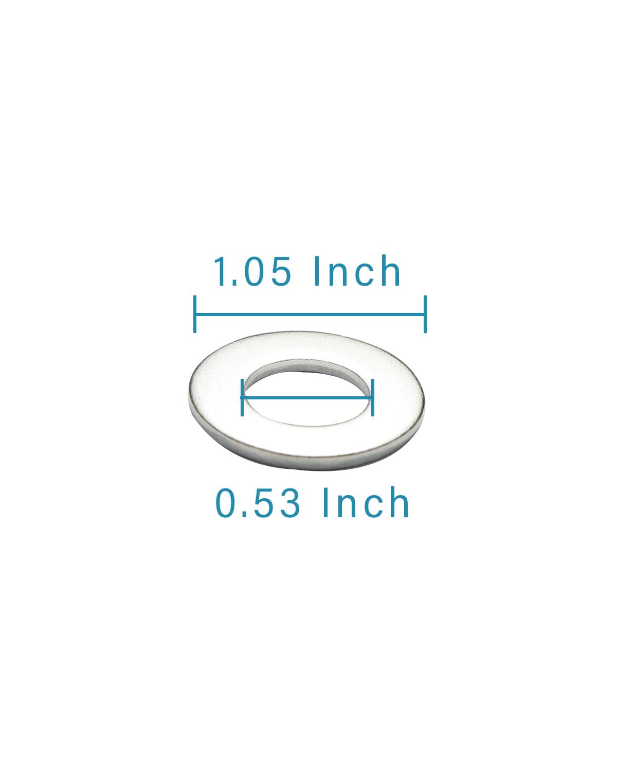 IMScrews 1/2 Inch SAE Flat Washers - 304 Stainless Steel, Pack of 25 - image 3