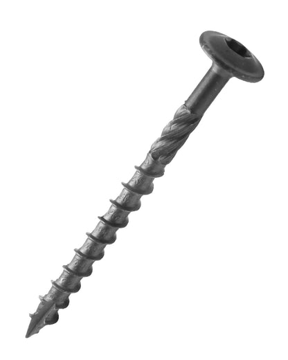 IMSCREWS 200 Pcs #14 x 3 Inch Structural Wood Screws, Black T30 Star Drive Washer Head, Heavy Duty Lag Fasteners for Timber Framing, Landscaping & Posts (Sturdy Storage Box Included)
