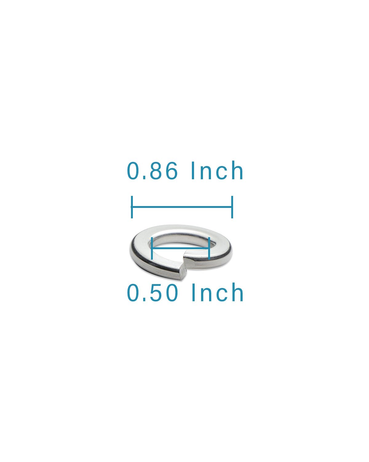 IMScrews 1/2" Spring Lock Washers - 304 Stainless Steel - Pack of 25 - Secure Fastening and Rust Resistance - image 3