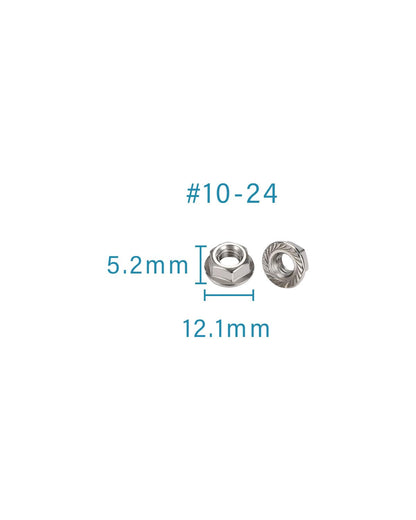 #10-24 Flange Nuts - IMScrews 304 Stainless Steel Flange Nuts - Resilient Fasteners for Home Maintenance and Professional Projects Pack of 25 - image 3