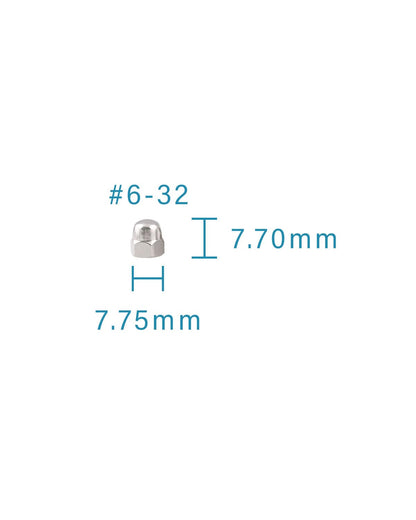 #6-32 Acorn Nuts - IMScrews 304 Stainless Steel Acorn Nuts - Durable, Rust-Resistant Fasteners for Various Applications Pack of 25 - image 3