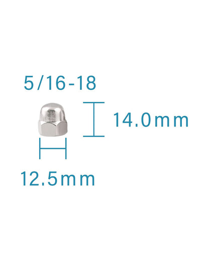 5/16-18 Acorn Nuts - IMScrews 304 Stainless Steel Acorn Nuts - Durable, Rust-Resistant Fasteners for Various Applications Pack of 10 - image 3