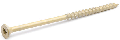 #10 x 4 Inch Deck Screws - 200 Pcs, Exterior Wood Screws, Carbon Steel Star Drive, Coarse Threads, Anti-Corrosion, Tan Coated, Rust-Resistant for Decks, Fences, and Outdoor Projects | by IMSCREWS