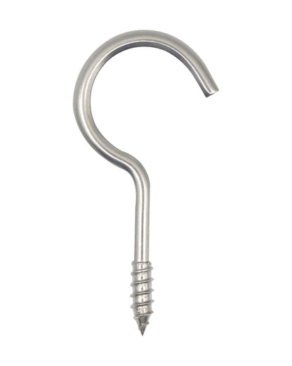 IMSCREWS 2-1/2" 304 Stainless Steel Screw Eyes (10-Pack) ¨C Screws in Hooks for Hammock Stands, Indoor Ceilings, and Outdoor Use