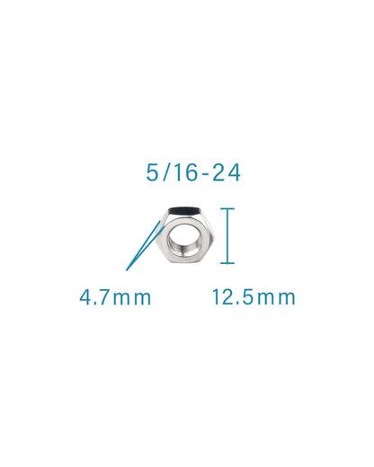 5/16-24 Hex Nuts - IMScrews 304 Stainless Steel Hex Nuts - Corrosion-Resistant Fasteners for Diverse Projects Pack of 100 - image 3
