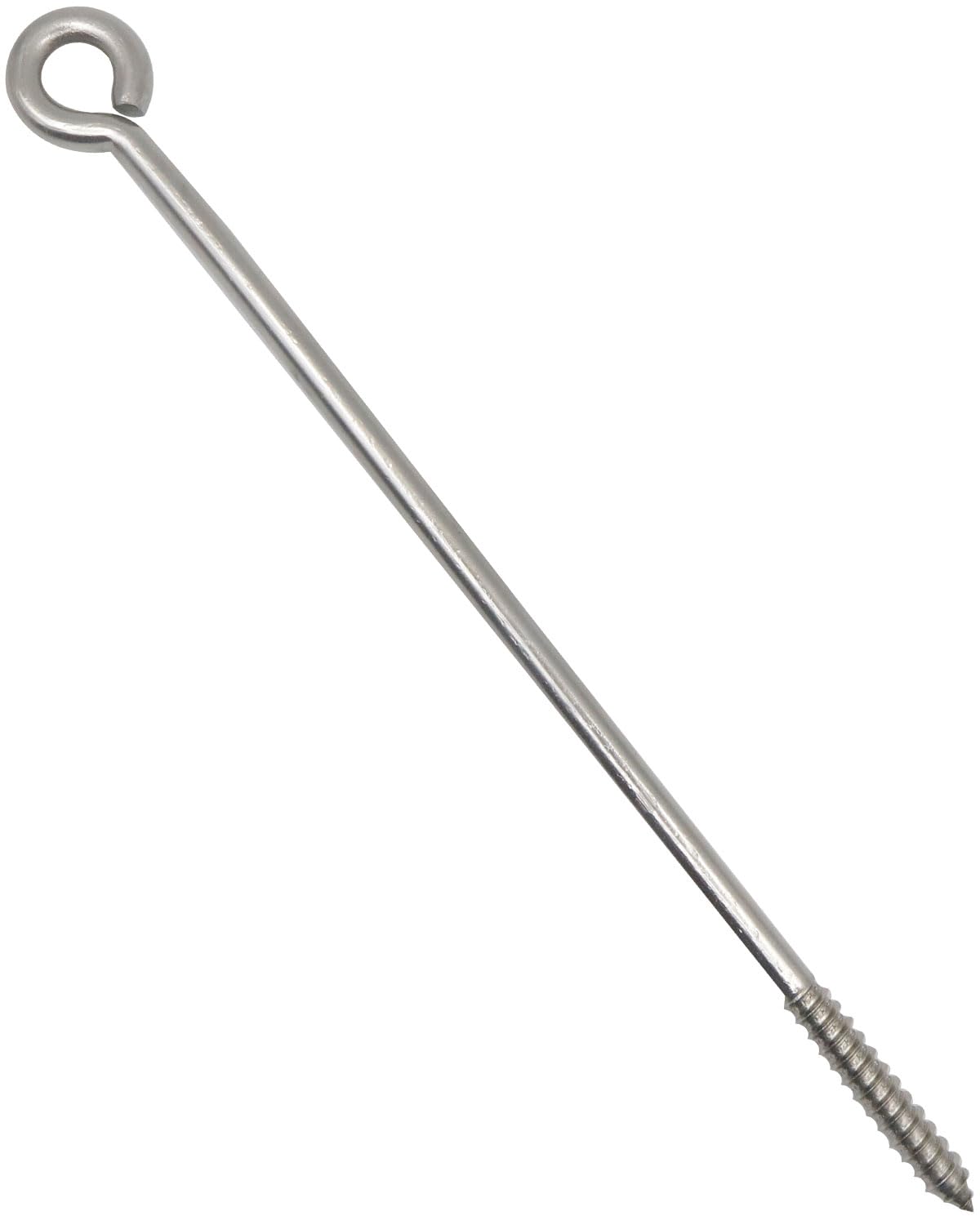 IMSCREWS 8-1/4" 304 Stainless Steel Screw Eyes (5-Pack) ¨C Screws in Hooks for Hammock Stands, Indoor Ceilings, and Outdoor Use