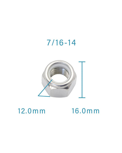 7/16-14 Locknuts - IMScrews 304 Stainless Steel Hardware Locknuts - Durable and Rust-Resistant Fasteners for Home Repairs and Professional Projects Pack of 10 - image 3