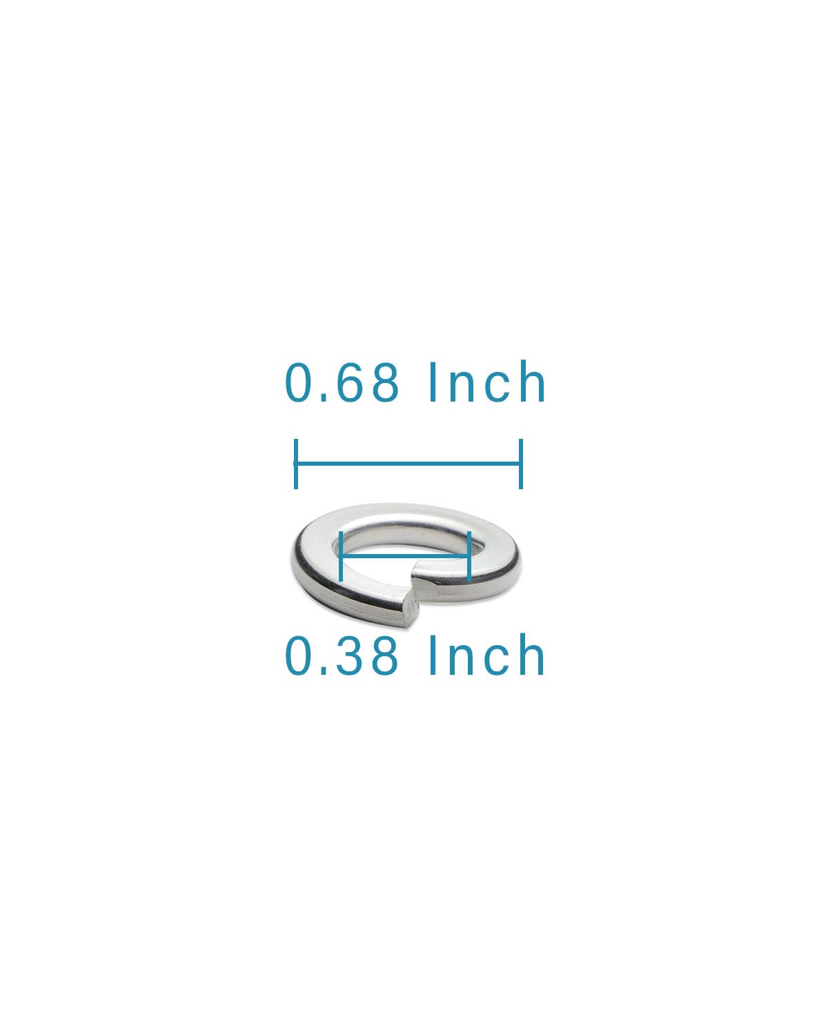 IMScrews 3/8" Spring Lock Washers - 304 Stainless Steel - Pack of 100 - Secure Fastening and Rust Resistance - image 3
