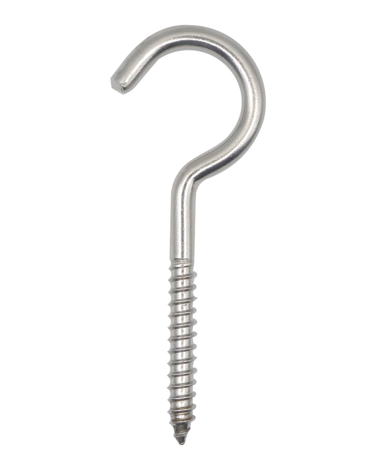 IMSCREWS 5 Pcs Screw Eyes, 4 Inch Heavy Duty Eye Bolts 304 Stainless Steel, Self Tapping Hooks for Securing Cables, Wood, Hammock Stands, Swing Sets, Indoor & Outdoor Use