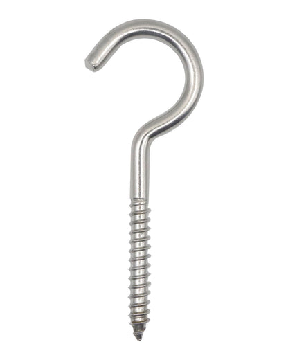 IMSCREWS 5 Pcs Screw Eyes, 4 Inch Heavy Duty Eye Bolts 304 Stainless Steel, Self Tapping Hooks for Securing Cables, Wood, Hammock Stands, Swing Sets, Indoor & Outdoor Use