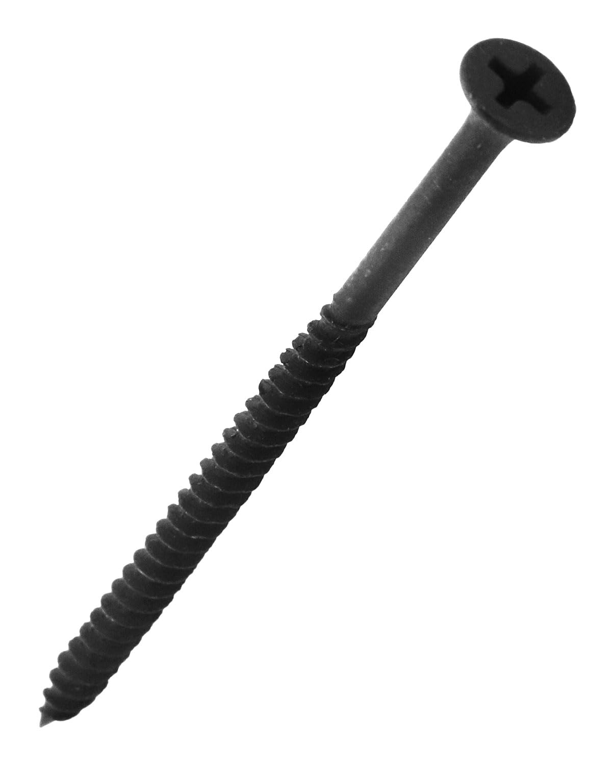 IMScrews #8x3" Phillips Carbon Steel Flat Head Sharp Point Drywall Screws, 25-Pack, Black Phosphate Fine Thread