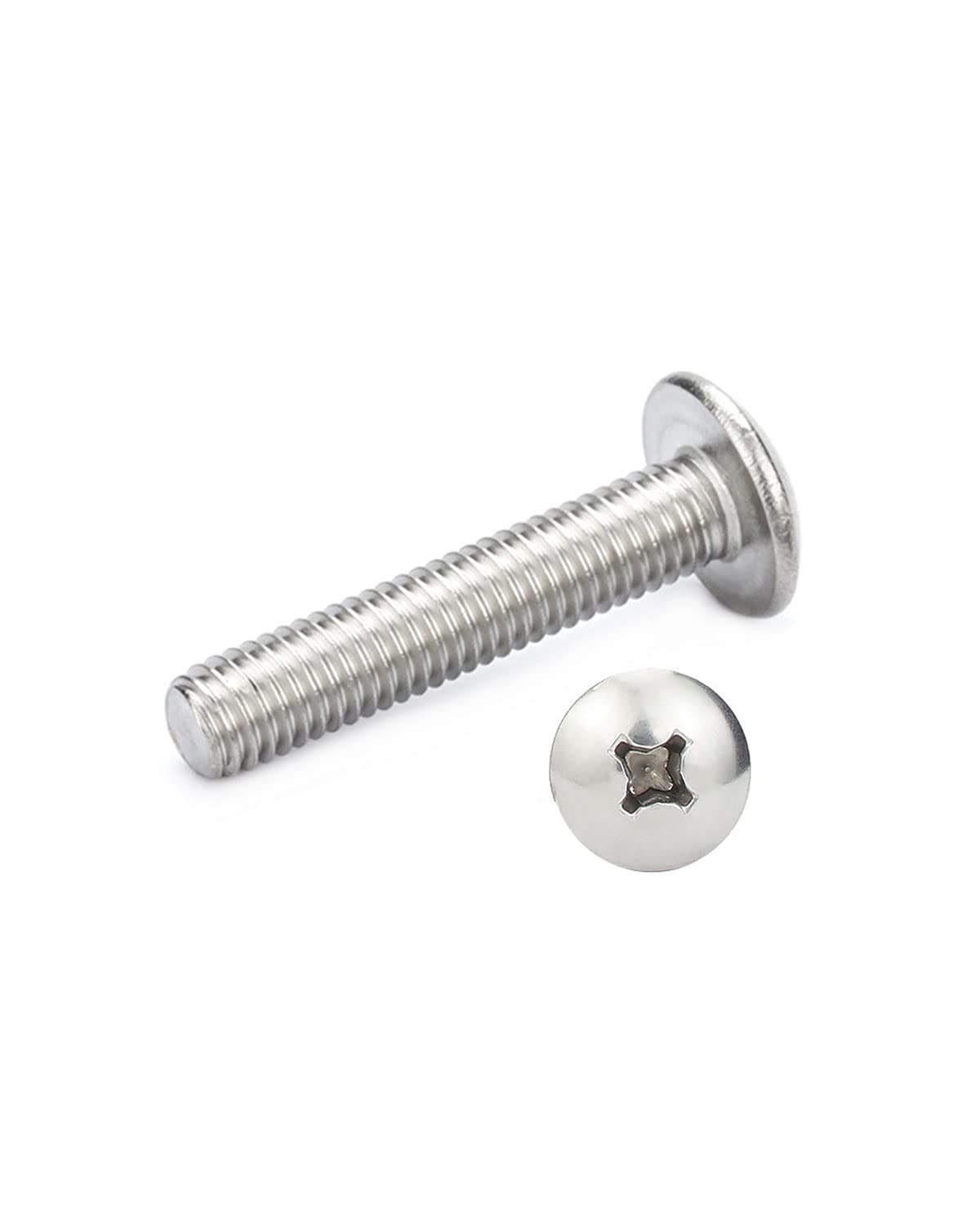 IMScrews M4-0.7 x 35mm Phillips Truss Head Bolts Screws, 304 Stainless Steel Machine Screws Pack of 50