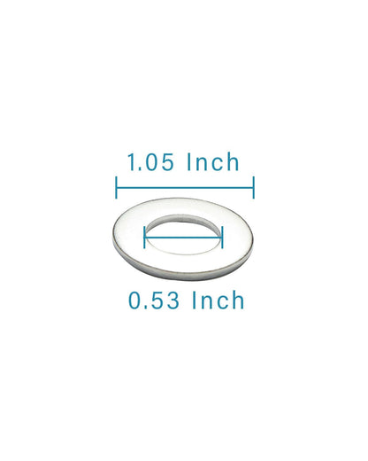 IMScrews 1/2 Inch SAE Flat Washers 304 Stainless Steel Polished Metal Spacers for Automotive Construction and Plumbing Projects 50 Pack - image 3