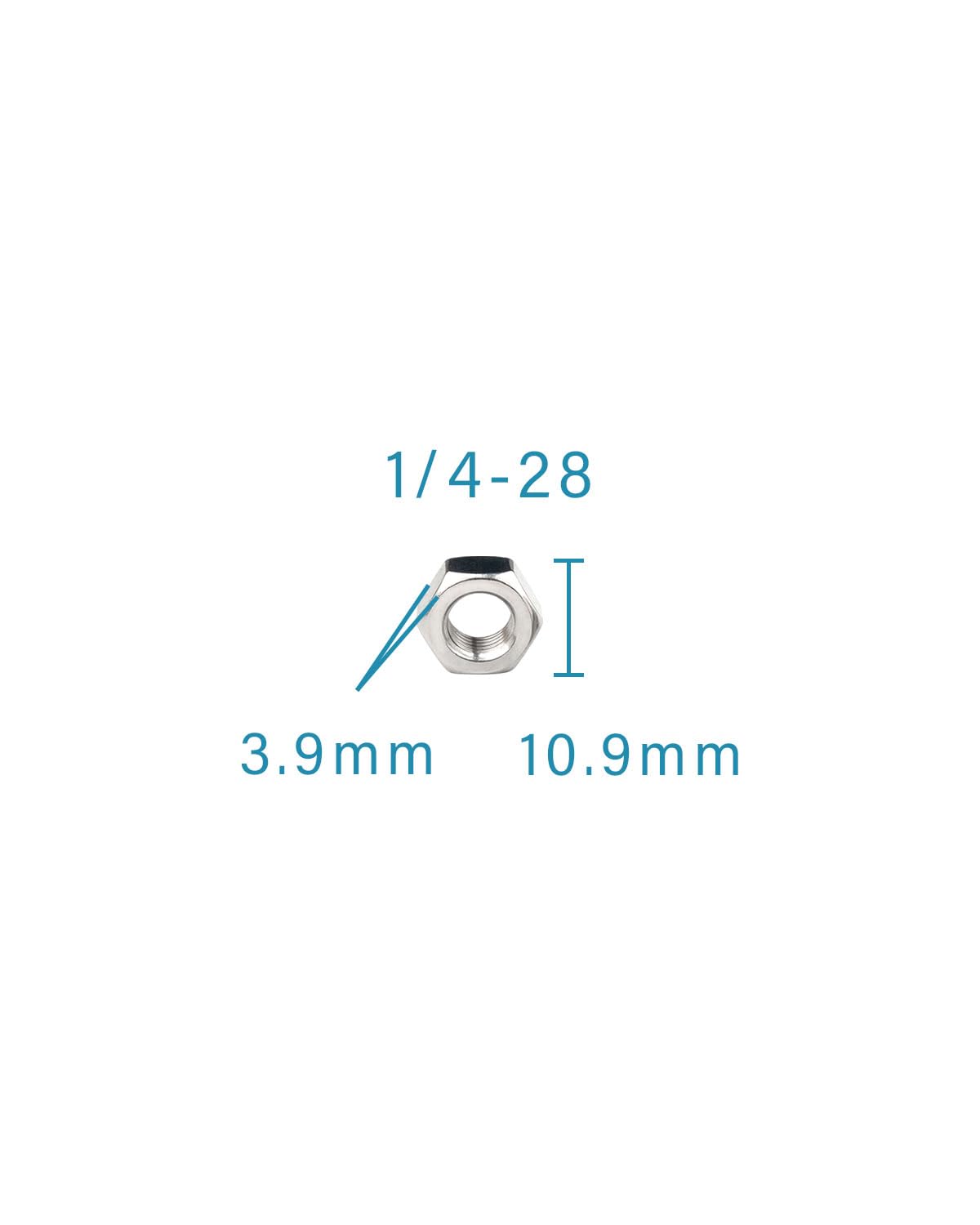 1/4-28 Hex Nuts - IMScrews 304 Stainless Steel Hex Nuts - Corrosion-Resistant Fasteners for Diverse Projects Pack of 50 - image 3
